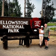 Mark Neese, owner of True North Counseling, and his wife at Yellowstone National Park.