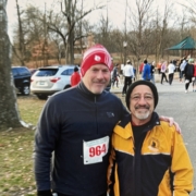 Mark Neese and his father in law running the Air Force Marathon.