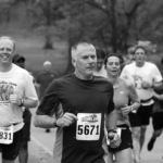 Mark Neese of True North Counseling running in a race.