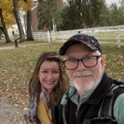 Mark Neese and his wife visiting Shaker Village in Pleasant Hill, Kentucky.