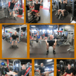Photos of Mark Neese from True North Counseling doing different exercising in a gym.