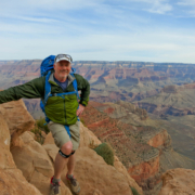 Mark Neese of True North Counseling stops for a photo while hiking the Grand Canyon.